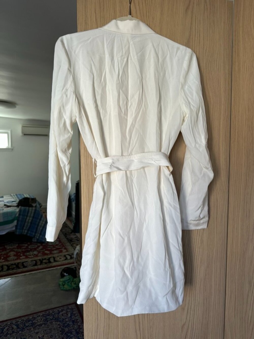 Fleur du Mal Ivory Belted Blazer Dress Size 2 NWT - Picture 2 of 5